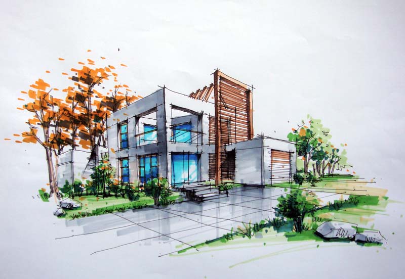 昆明云一室内/建筑/景观手绘培训机构草图