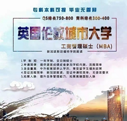 英国伦敦城市大学一年制MBA项目